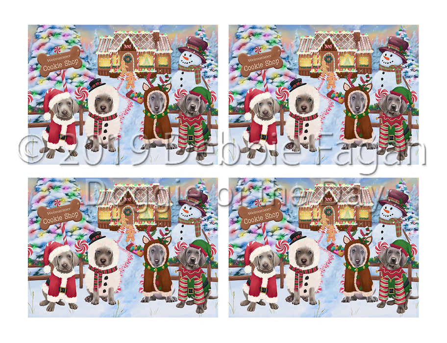 Holiday Gingerbread Cookie Weimaraner Dogs Placemat