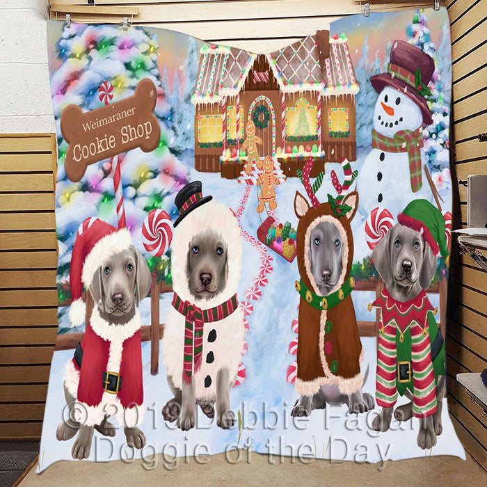 Holiday Gingerbread Cookie Weimaraner Dogs Quilt