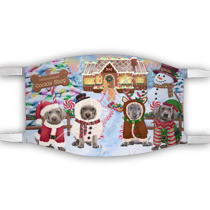 Holiday Gingerbread Cookie Weimaraner Dogs Shop Face Mask FM48944