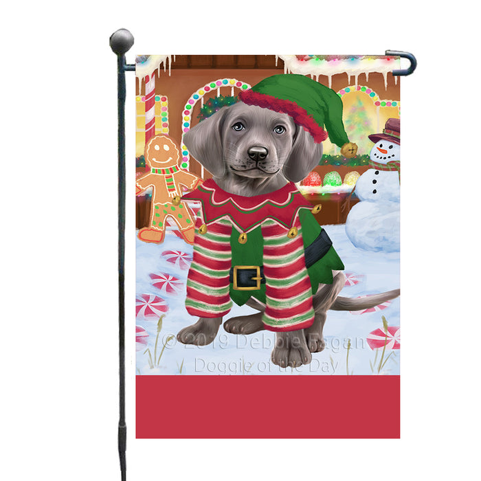 Personalized Gingerbread Candyfest Weimaraner Dog Custom Garden Flag GFLG64218