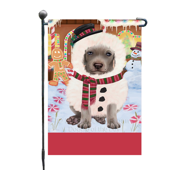 Personalized Gingerbread Candyfest Weimaraner Dog Custom Garden Flag GFLG64221