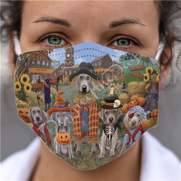Halloween 'Round Town Weimaraner Dogs Face Mask FM50003