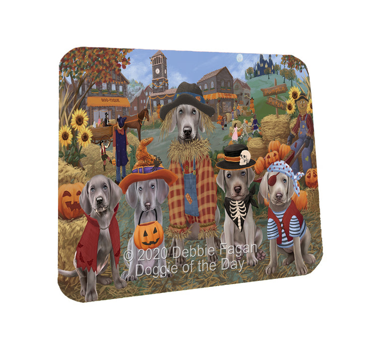 Halloween 'Round Town Weimaraner Dogs Coasters Set of 4 CSTA57999