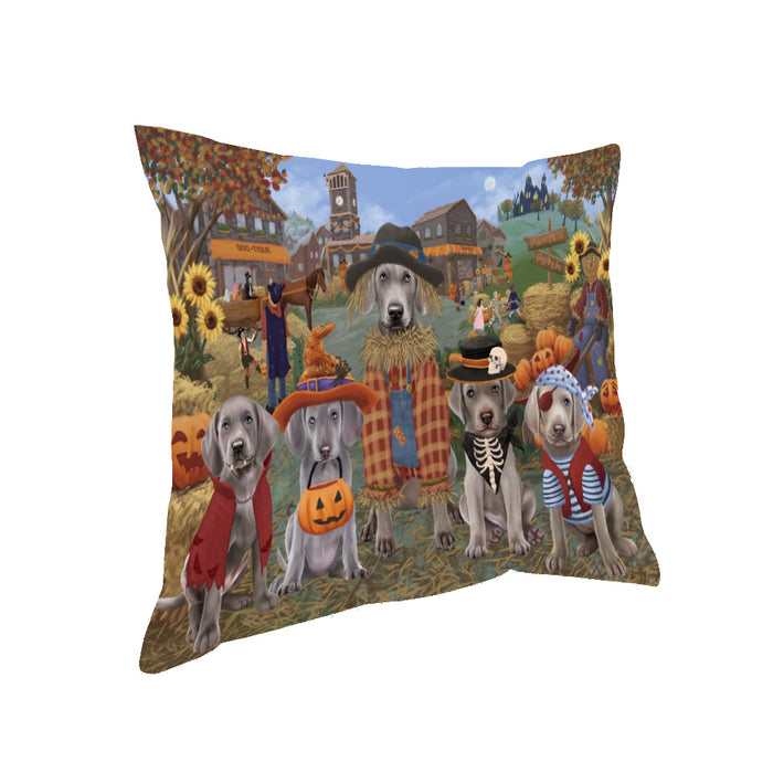 Halloween 'Round Town Weimaraner Dogs Pillow PIL85208