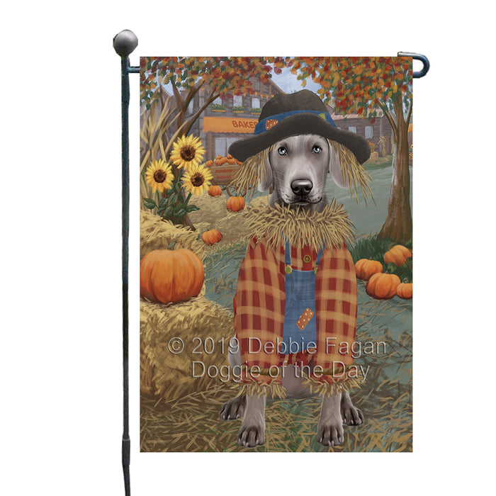 Fall Pumpkin Scarecrow Weimaraner Dogs Garden Flag GFLG65819