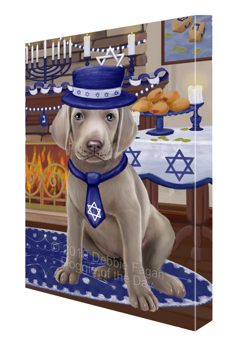 Happy Hanukkah Weimaraner Dog Canvas Print Wall Art Décor CVS144908