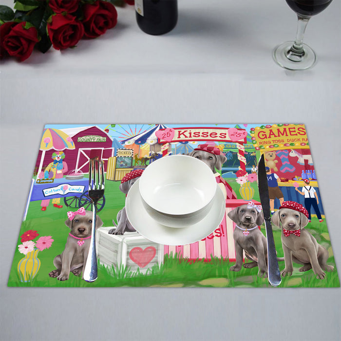 Carnival Kissing Booth Weimaraner Dogs Placemat
