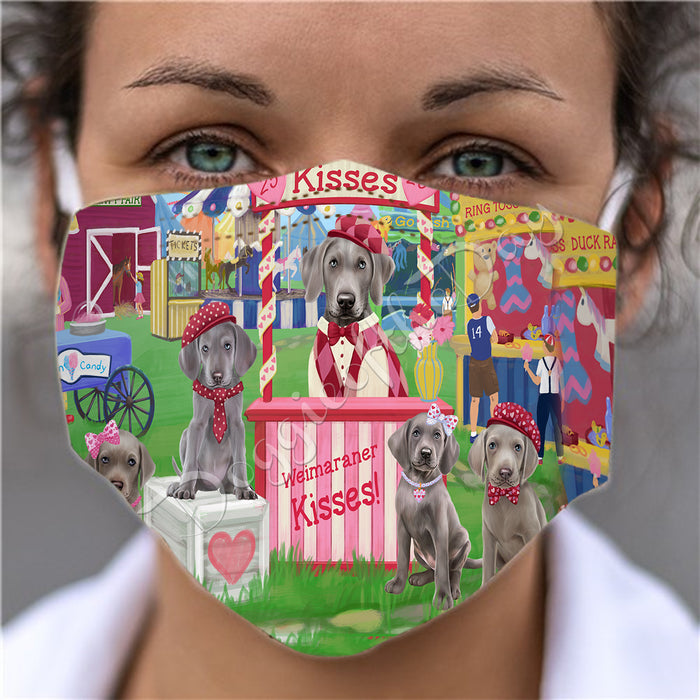 Carnival Kissing Booth Weimaraner Dogs Face Mask FM48094