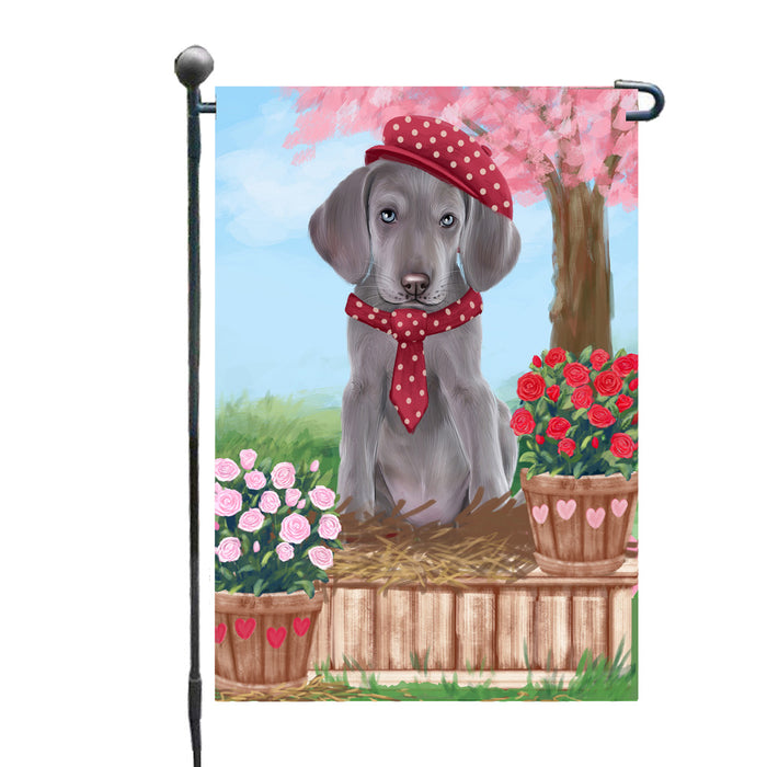 Personalized Rosie 25 Cent Kisses Weimaraner Dog Custom Garden Flag GFLG64821