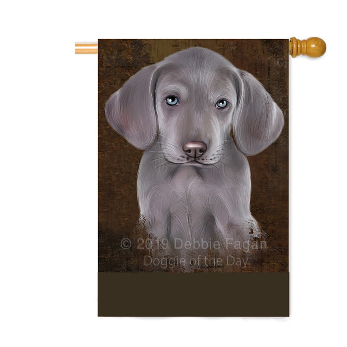 Personalized Rustic Weimaraner Dog Custom House Flag FLG64738