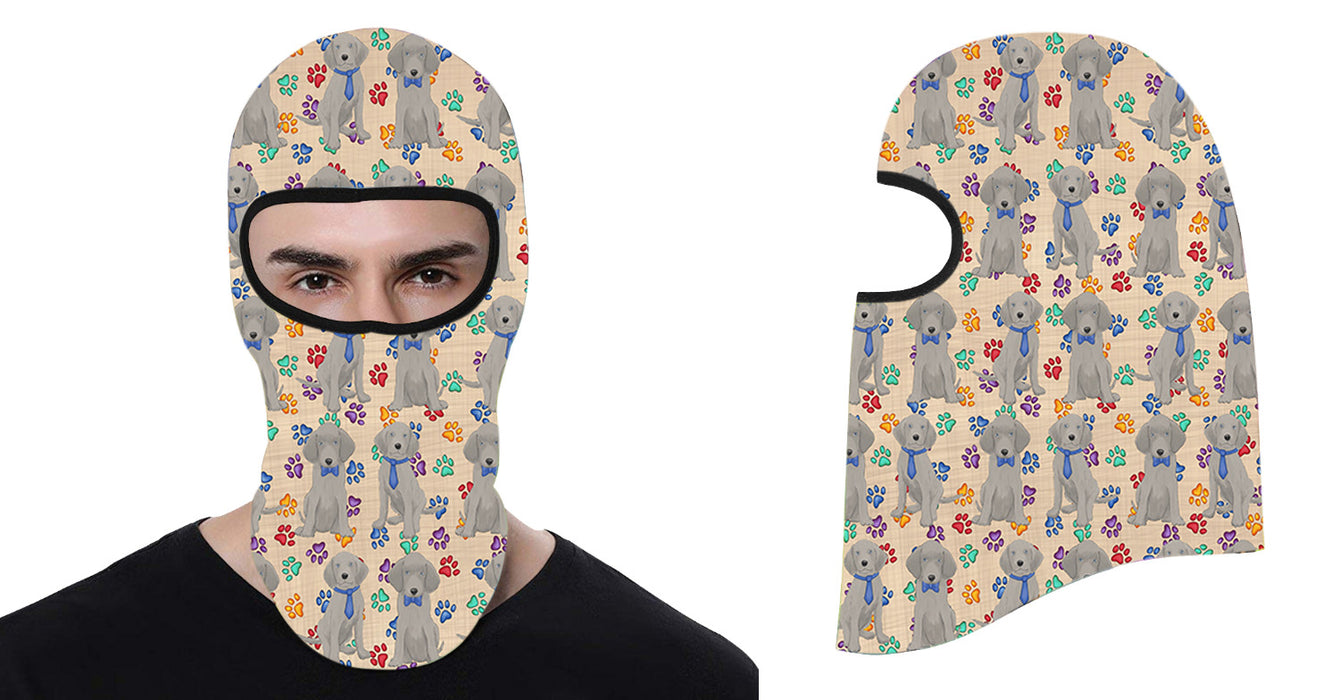 Rainbow Paw Print Weimaraner Dogs All Over Print Balaclava Ski Mask SM48243