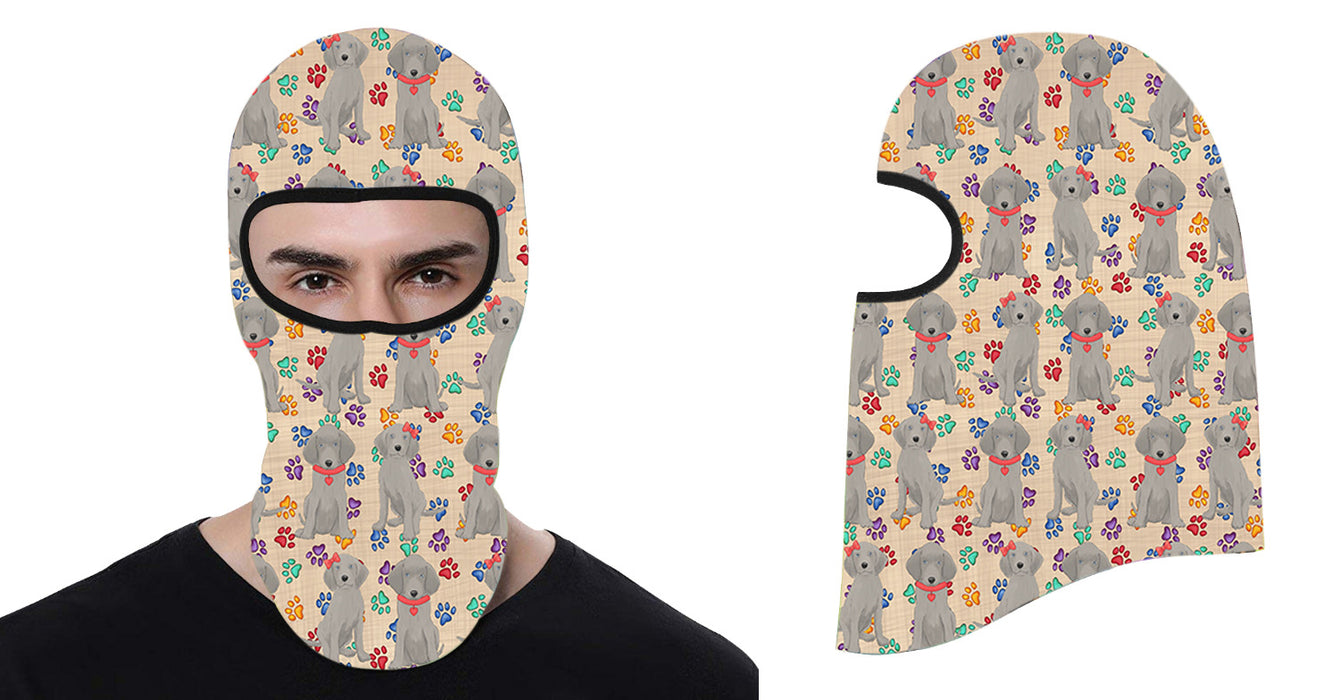 Rainbow Paw Print Weimaraner Dogs All Over Print Balaclava Ski Mask SM48244