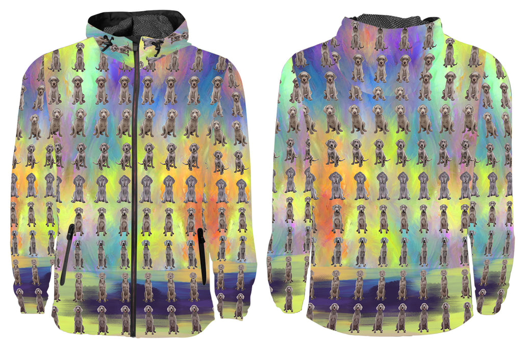 Paradise Wave Weimaraner Dogs All Over Print Windbreaker for Men