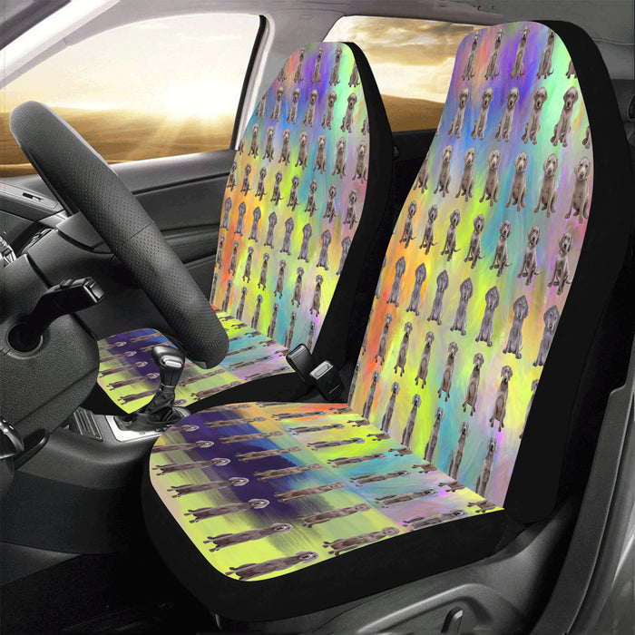 Paradise Wave Weimaraner Dogs Car Seat Covers (Set of 2)