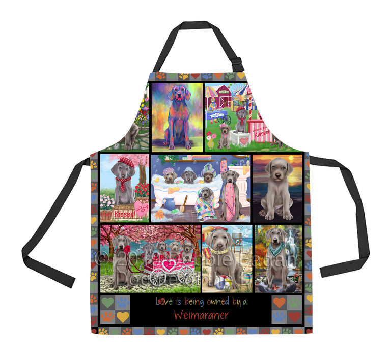 Love is Being Owned Weimaraner Dog Grey Apron