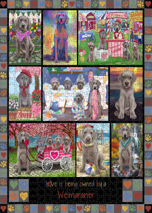 Love is Being Owned Weimaraner Dog Grey Puzzle with Photo Tin PUZL98704