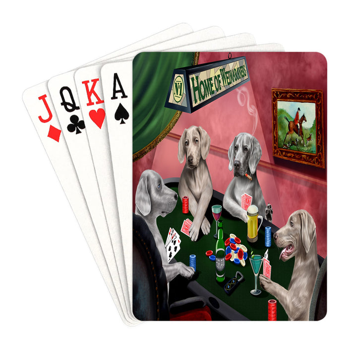Home of Weimaraner Dogs Playing Poker Playing Card Decks