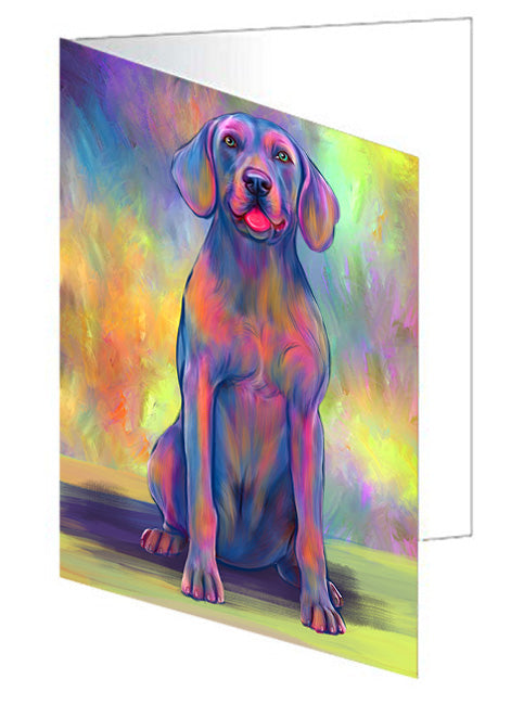 Paradise Wave Weimaraner Dog Handmade Artwork Assorted Pets Greeting Cards and Note Cards with Envelopes for All Occasions and Holiday Seasons GCD74744
