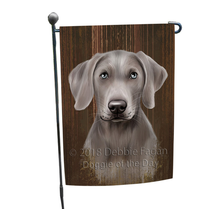 Rustic Weimaraner Dog Garden Flag GFLG50380