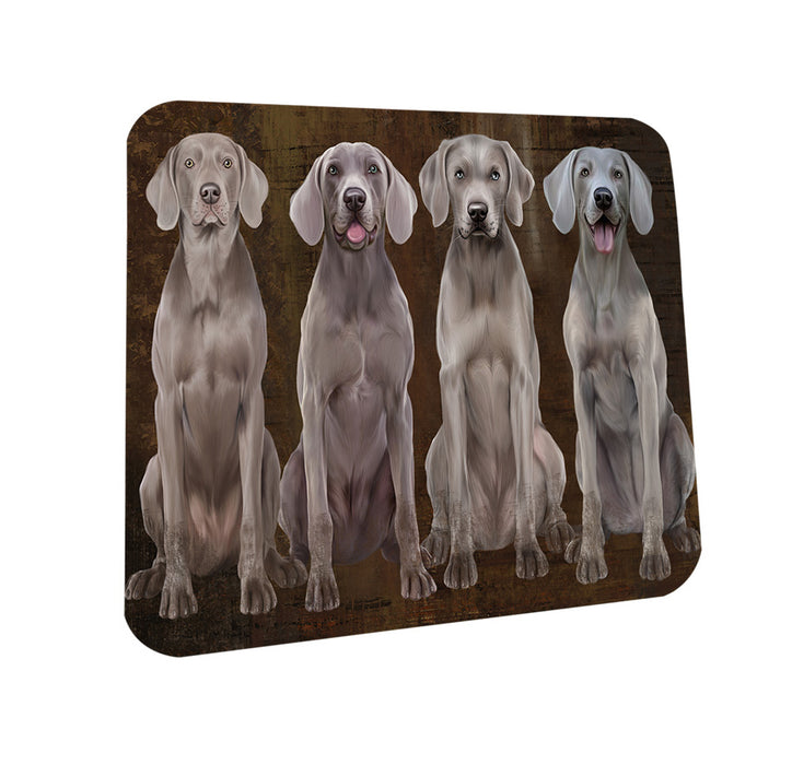 Rustic 4 Weimaraners Dog Coasters Set of 4 CST54332