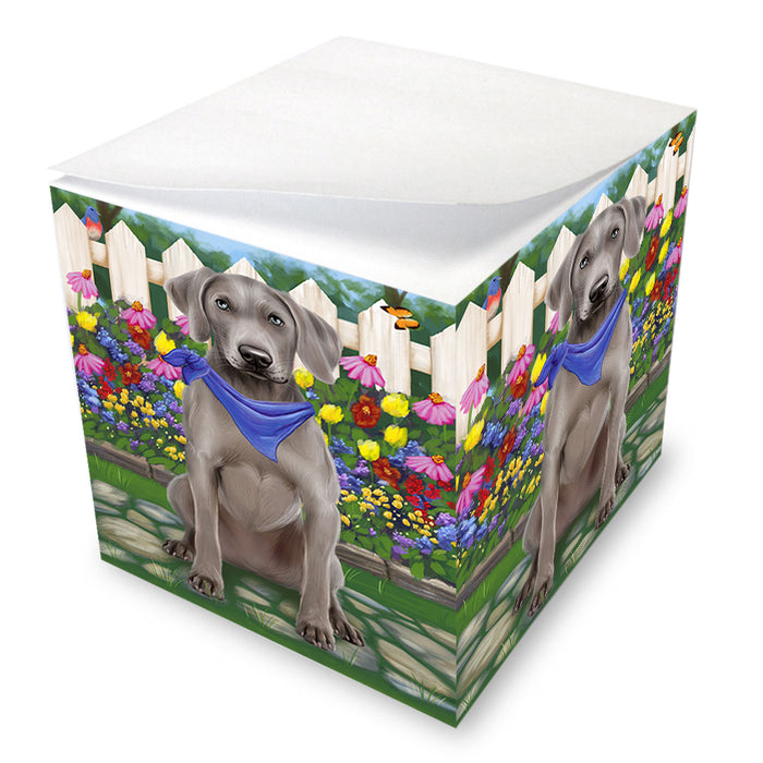 Spring Floral Weimaraner Dog Note Cube NOC52278