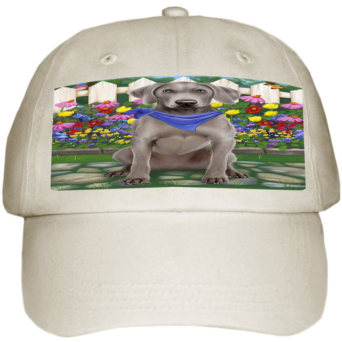 Spring Floral Weimaraner Dog Ball Hat Cap HAT59832