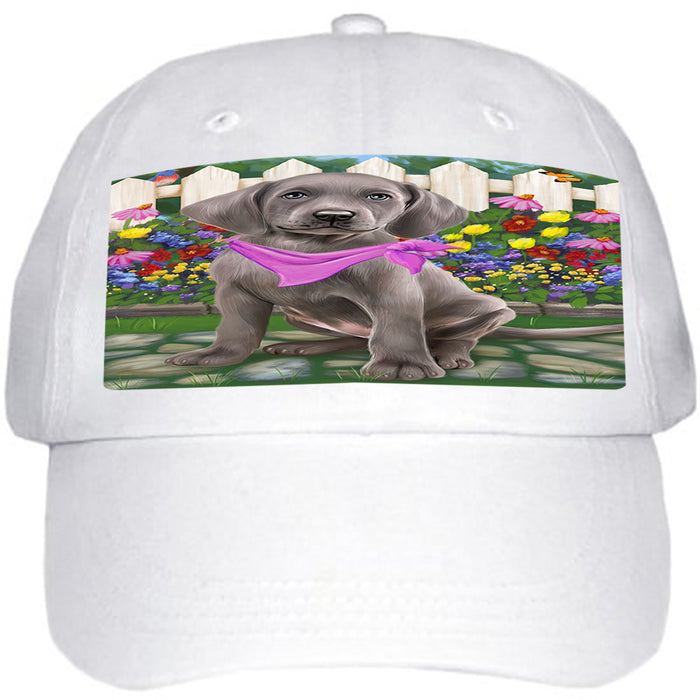 Spring Floral Weimaraner Dog Ball Hat Cap HAT59835