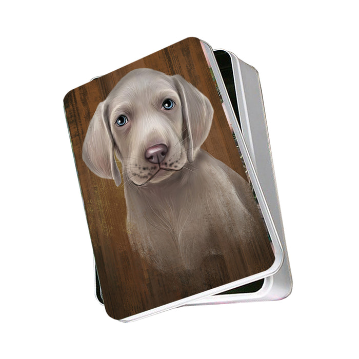 Rustic Weimaraner Dog Photo Storage Tin PITN49593