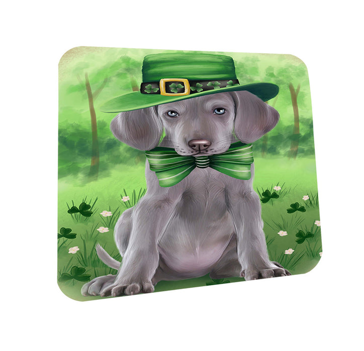 St. Patricks Day Irish Portrait Weimaraner Dog Coasters Set of 4 CST49386