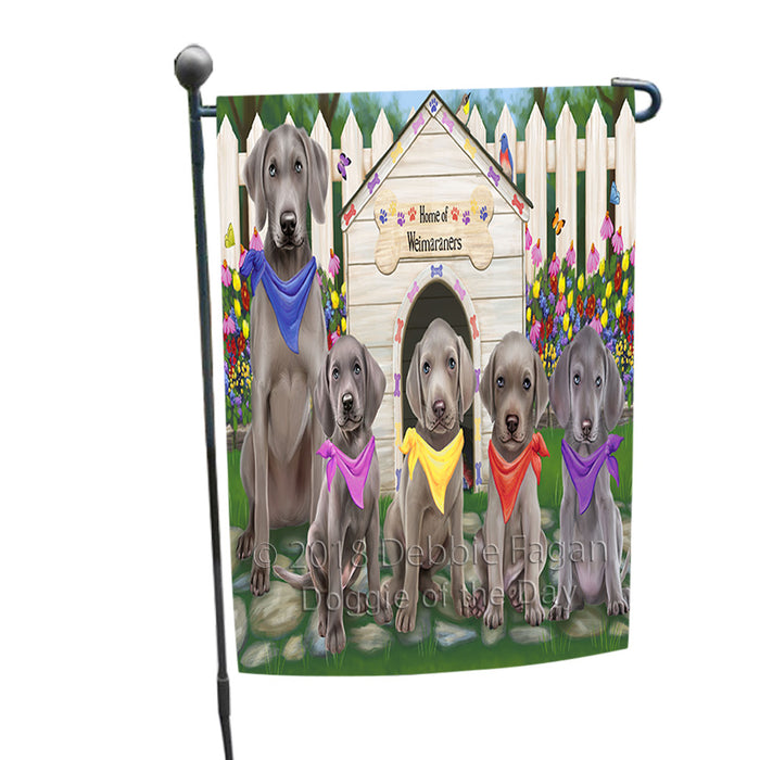 Spring Dog House Weimaraners Dog Garden Flag GFLG49966