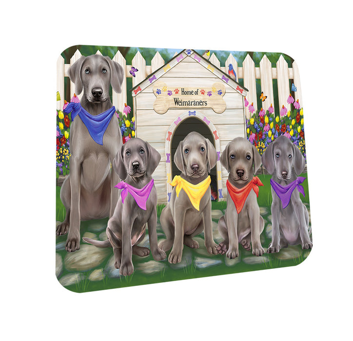 Spring Dog House Weimaraners Dog Coasters Set of 4 CST50096