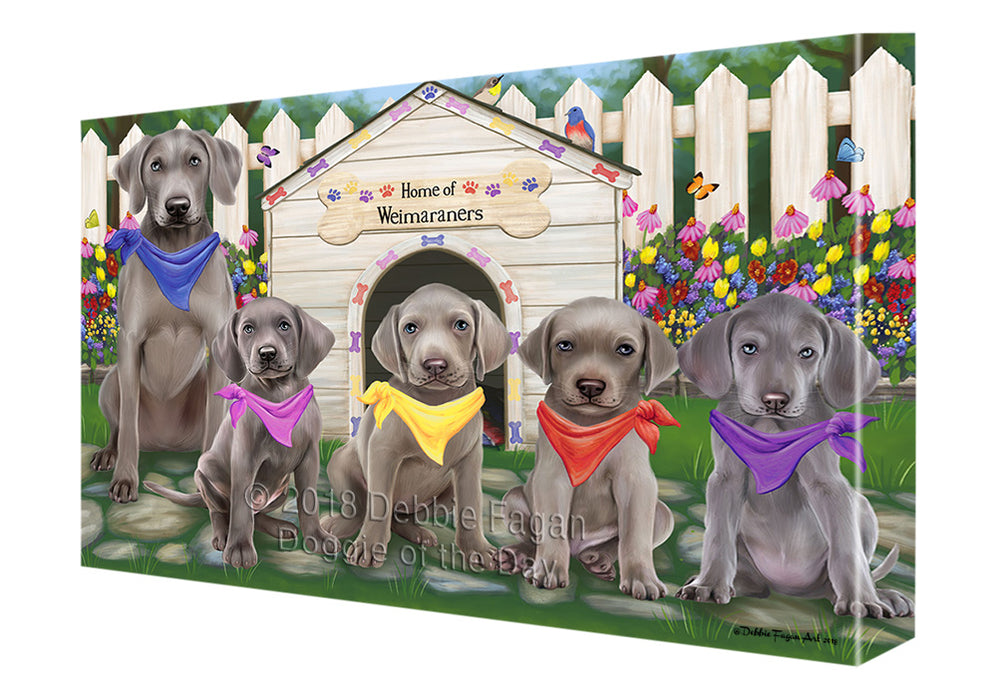 Spring Dog House Weimaraners Dog Canvas Wall Art CVS66985