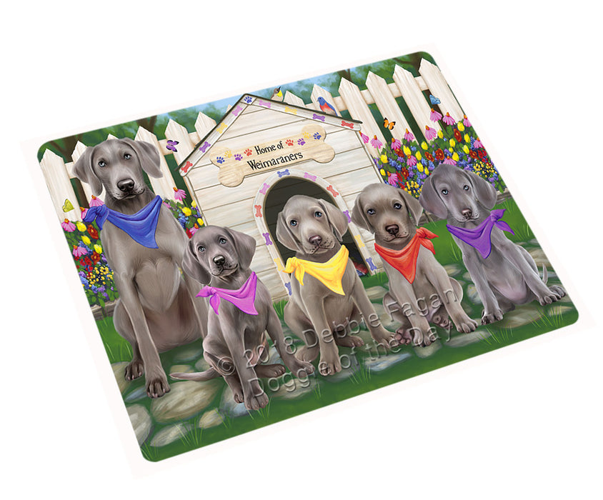 Spring Dog House Weimaraners Dog Cutting Board C54279