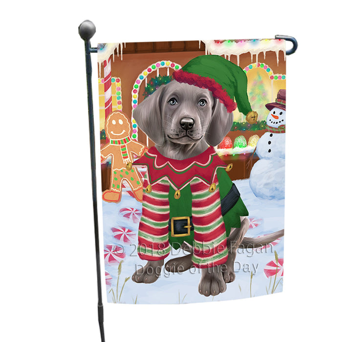 Christmas Gingerbread House Candyfest Weimaraner Dog Garden Flag GFLG57216