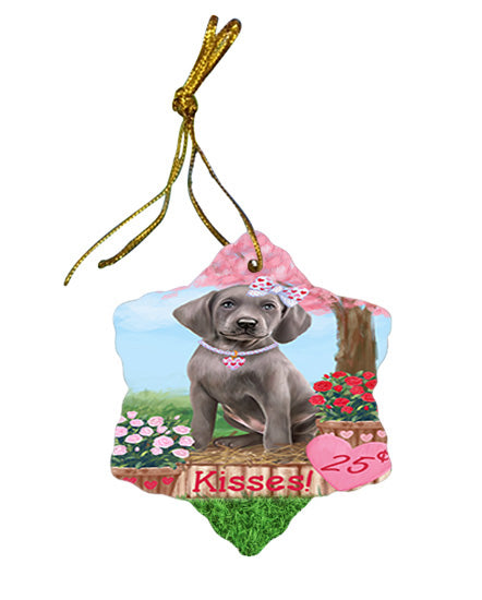 Rosie 25 Cent Kisses Weimaraner Dog Star Porcelain Ornament SPOR56615