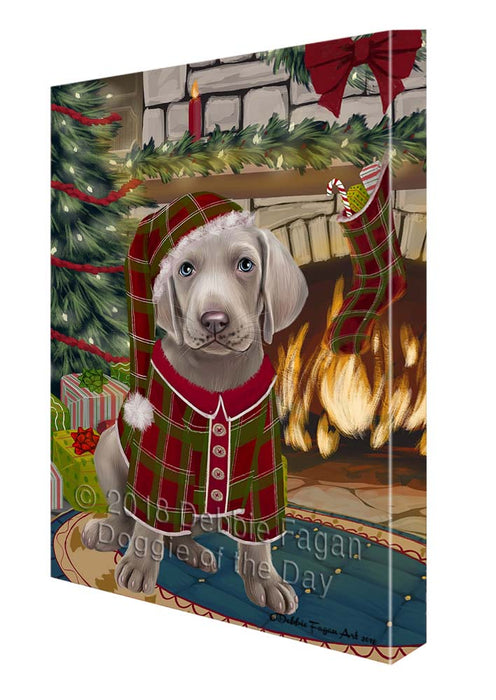 The Stocking was Hung Weimaraner Dog Canvas Print Wall Art Décor CVS120779