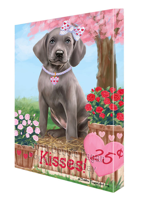 Rosie 25 Cent Kisses Weimaraner Dog Canvas Print Wall Art Décor CVS128555