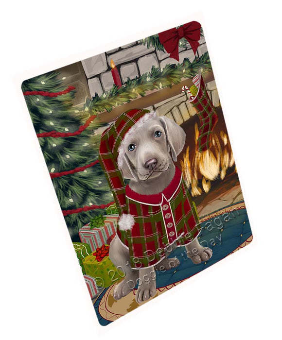 The Stocking was Hung Weimaraner Dog Magnet MAG72087 (Small 5.5" x 4.25")