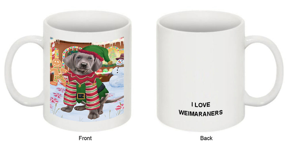 Christmas Gingerbread House Candyfest Weimaraner Dog Coffee Mug MUG51986