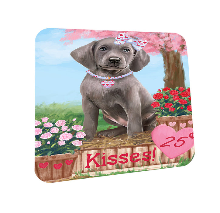 Rosie 25 Cent Kisses Weimaraner Dog Coasters Set of 4 CST56217