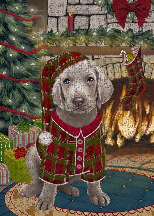 The Stocking was Hung Weimaraner Dog Puzzle  PUZL90804