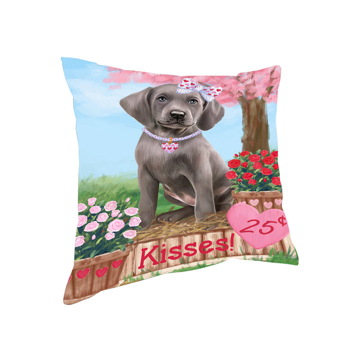 Rosie 25 Cent Kisses Weimaraner Dog Pillow PIL79328