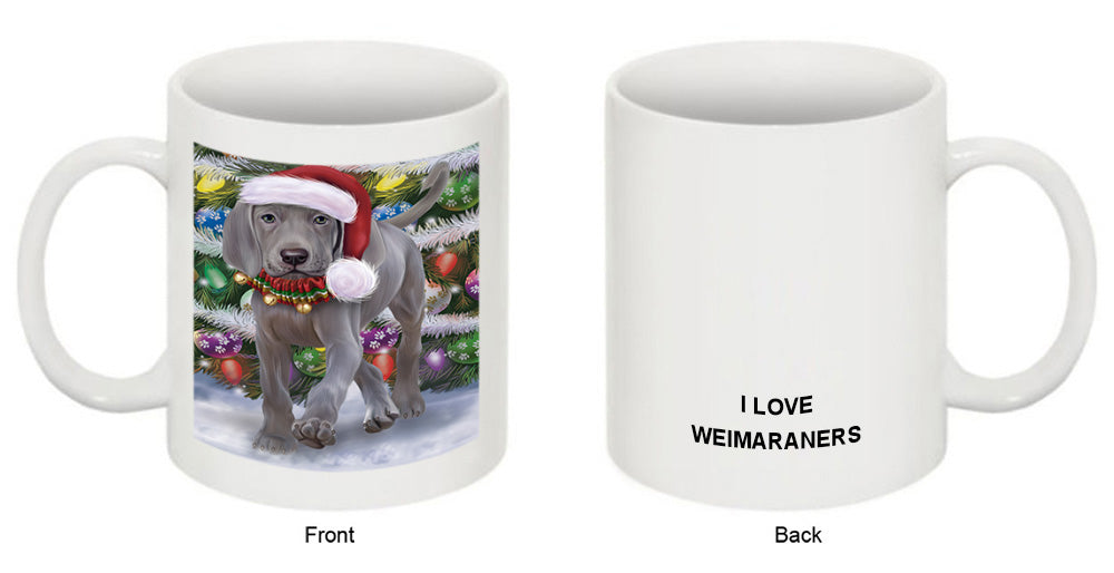 Trotting in the Snow Weimaraner Dog Coffee Mug MUG50000