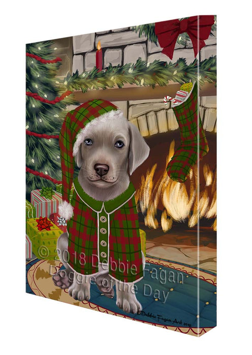 The Stocking was Hung Weimaraner Dog Canvas Print Wall Art Décor CVS120788