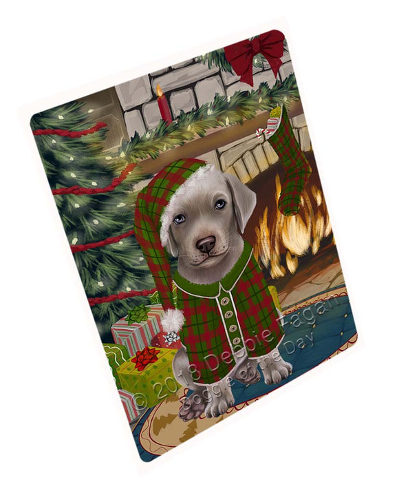 The Stocking was Hung Weimaraner Dog Large Refrigerator / Dishwasher Magnet RMAG96174