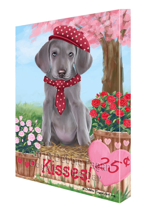 Rosie 25 Cent Kisses Weimaraner Dog Canvas Print Wall Art Décor CVS128564
