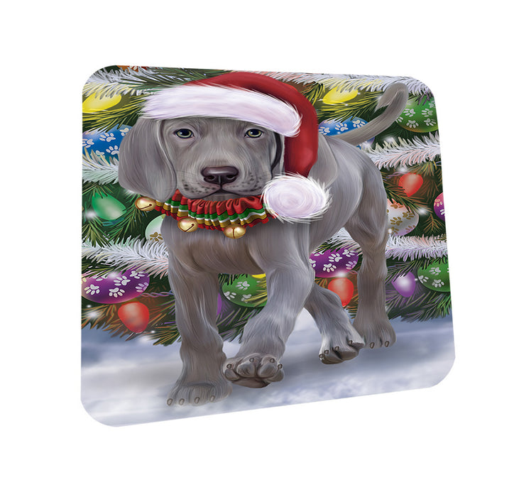 Trotting in the Snow Weimaraner Dog Coasters Set of 4 CST54560