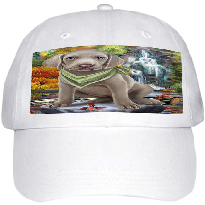 Scenic Waterfall Weimaraner Dog Ball Hat Cap HAT59694