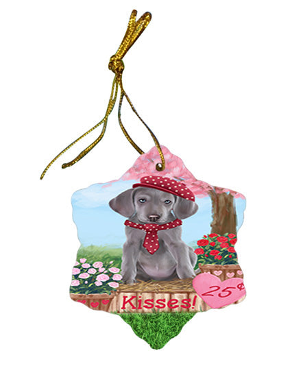 Rosie 25 Cent Kisses Weimaraner Dog Star Porcelain Ornament SPOR56616