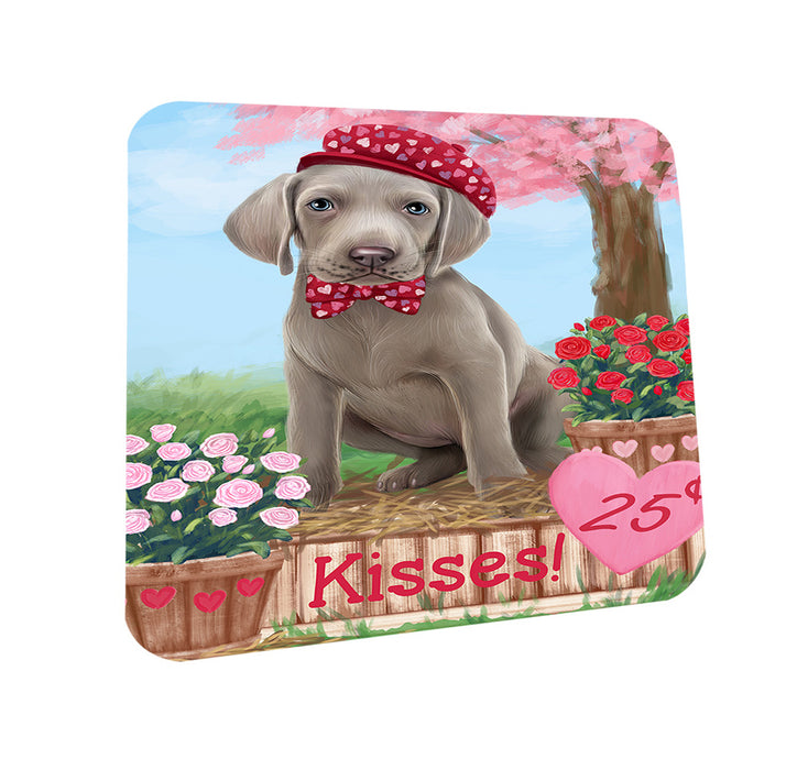 Rosie 25 Cent Kisses Weimaraner Dog Coasters Set of 4 CST56219